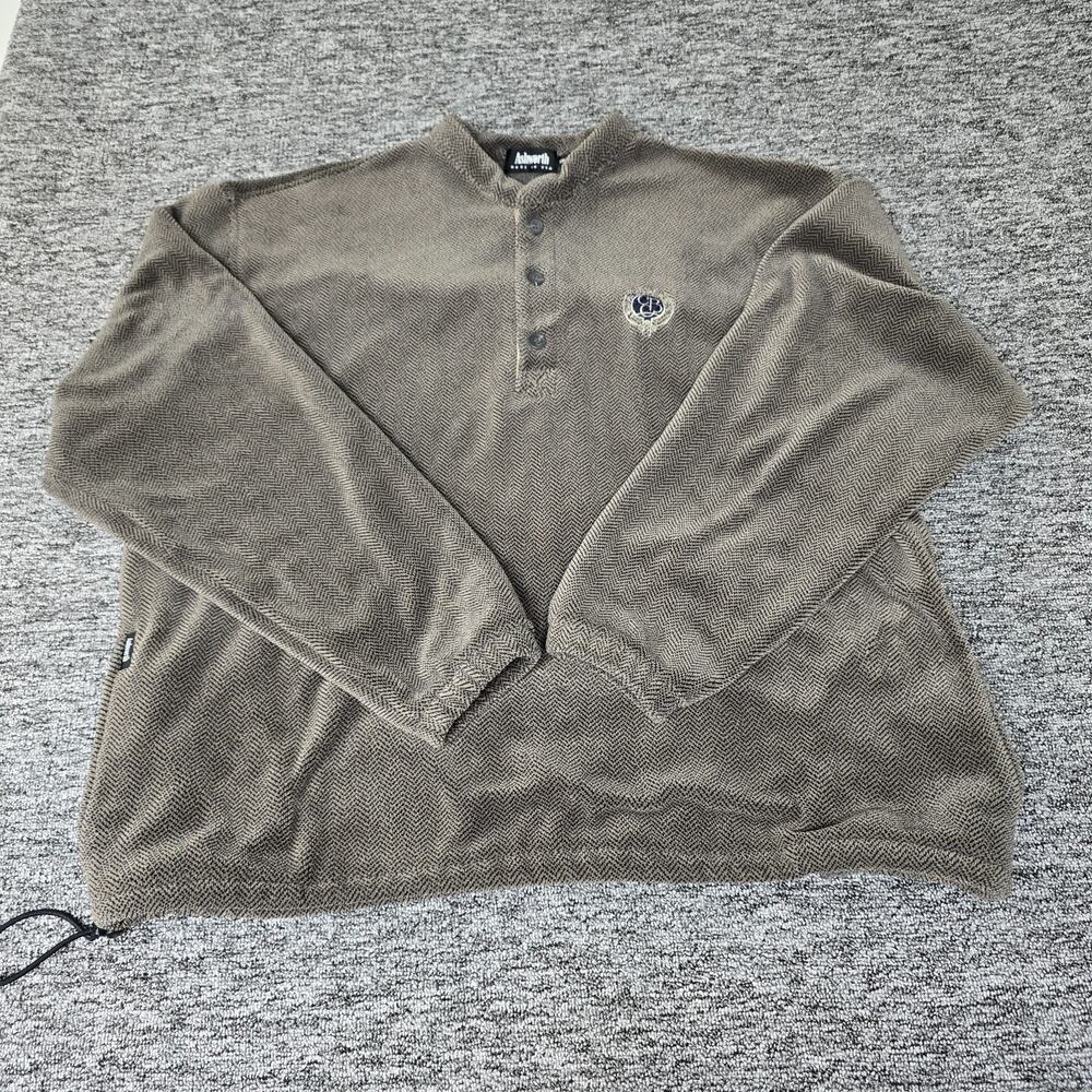 Ashworth vintage 90s Fleece Pullover Men's XXL Brown USA Country Club of Boyne